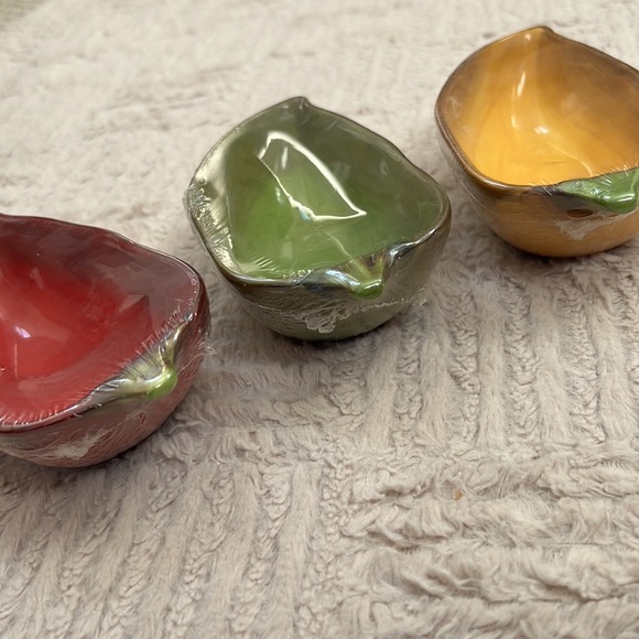 Set of 3 Chili pepper bowls in red green yellow - new in sealed packaging - Picture 11 of 16